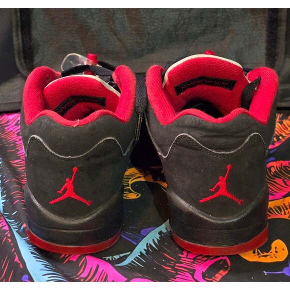 Nike Air Jordan 5 V Retro Low Alternate 90 Black Red 314338-001 Shoes  Sz 6.5Y - Picture 4 of 7